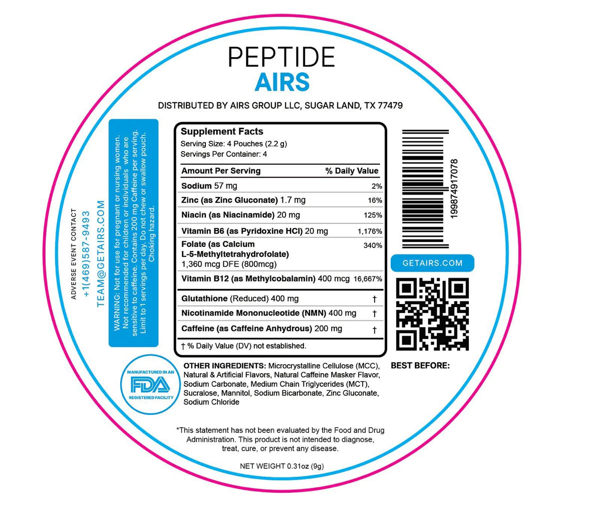 Air Peptide Pouches